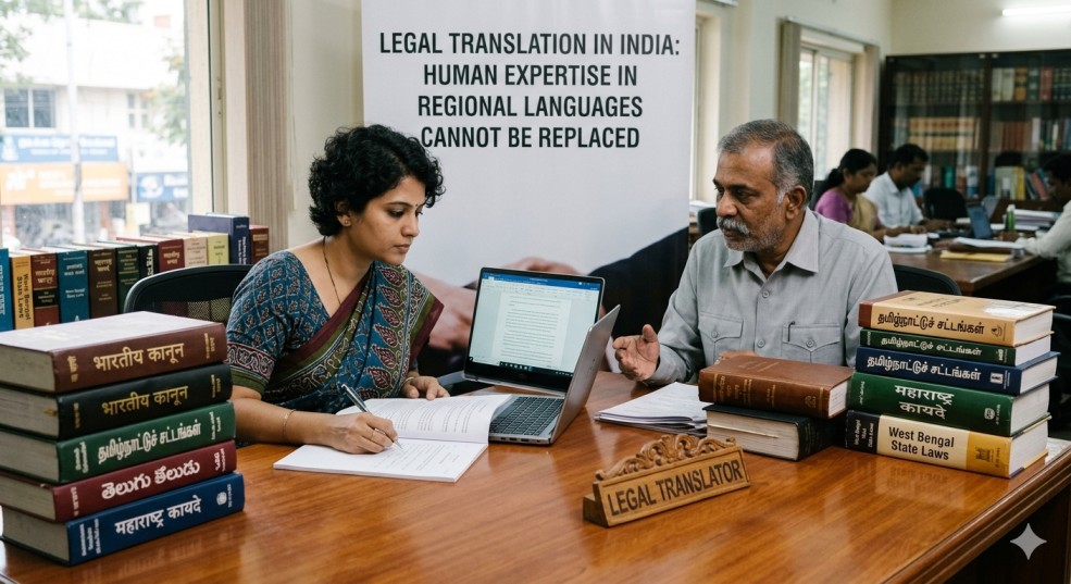 Legal Translation in India: Human Expertise in Regional Languages Cannot Be Replaced